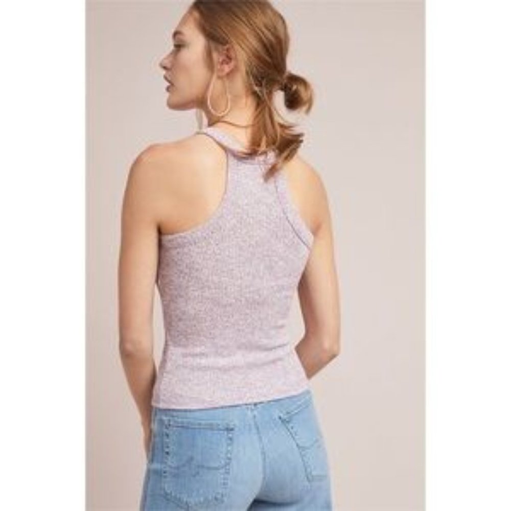 Maeve "Raspberry" Lavender Knit Tank, Size Large - Picture 6 of 8